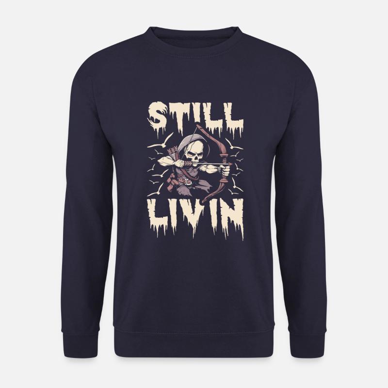 Bow Hunting Bow Hunter Skeleton - Unisex Sweatshirt - navy