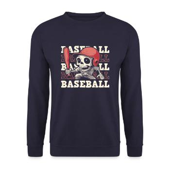 Baseball - Unisex Sweatshirt - navy - Front - Alina (178cm) & Michal (187cm)