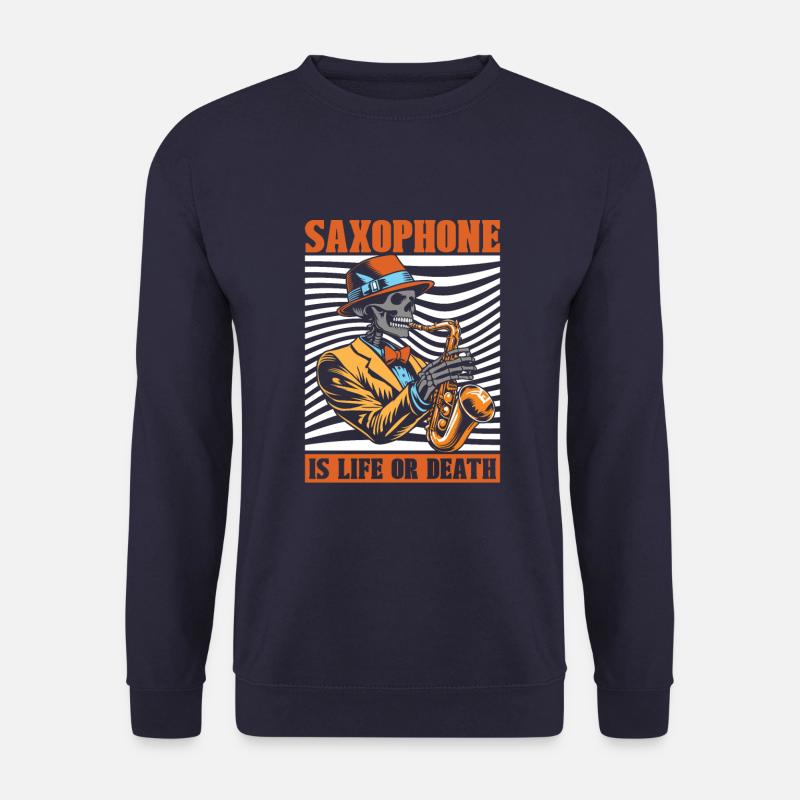 Saxophone Saxophone Skeleton - Unisex Sweatshirt - navy