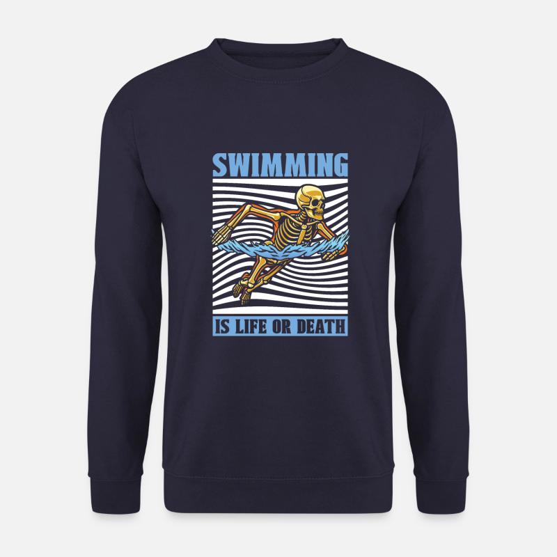 Swimming Float Skeleton - Unisex Sweatshirt - navy