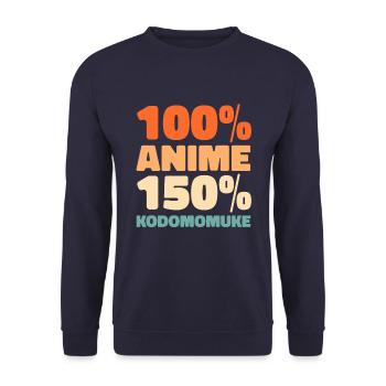 Anime Manga - Unisex Sweatshirt - navy - Front - Alina (178cm) & Michal (187cm)