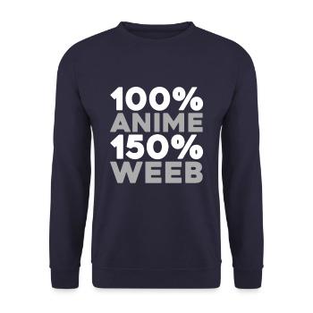 Anime Manga - Unisex Sweatshirt - navy - Front - Alina (178cm) & Michal (187cm)
