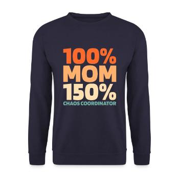 Mom Mom - Unisex Sweatshirt - navy - Front - Alina (178cm) & Michal (187cm)