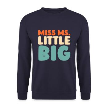 Schwesternschaft Soroitas Große Schwester - Unisex Pullover - Navy - Vorne - Alina (178cm) & Michal (187cm)
