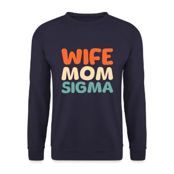 Sorority Soroitas Sigma Mama - Unisex Sweatshirt - navy - Front - Alina (178cm) & Michal (187cm)