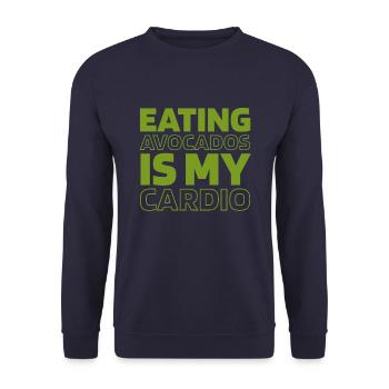 Avocado Funny Cardio Quote - Unisex Sweatshirt - navy - Front - Alina (178cm) & Michal (187cm)