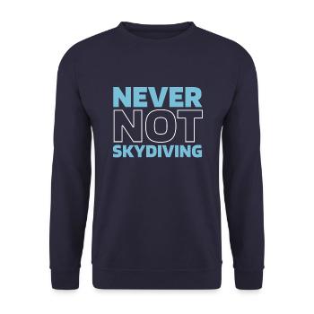 Fallschirmspringer Fallschirmspringen - Unisex Pullover - Navy - Vorne - Alina (178cm) & Michal (187cm)