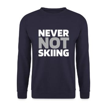 Skiing Après-ski - Unisex Sweatshirt - navy - Front - Alina (178cm) & Michal (187cm)