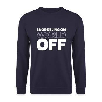 Schnorcheln Snorkeling sur World Off - Sweat-shirt Unisexe - marine - Devant - Alina (178cm) & Michal (187cm)
