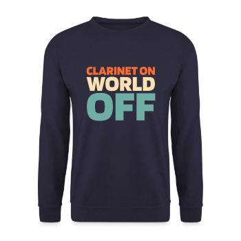 Klarinette Klarinettist Clarinet On World Off - Unisex Sweatshirt - navy - Front - Alina (178cm) & Michal (187cm)