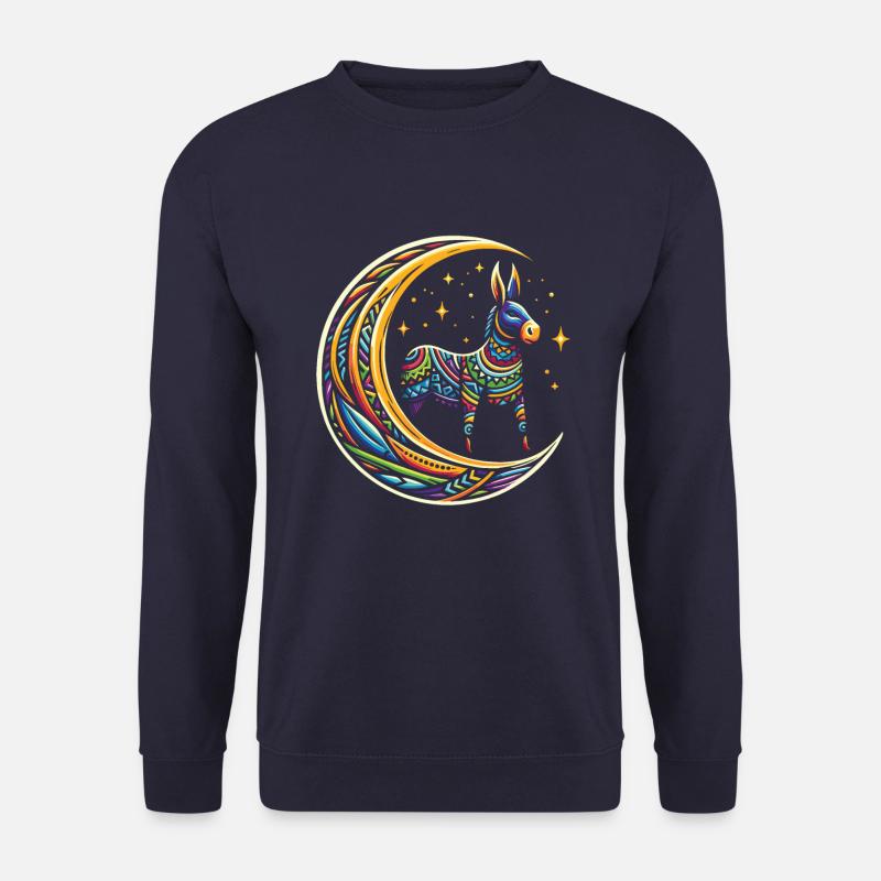 Muli Donkey Tribal Moon - Unisex Sweatshirt - navy