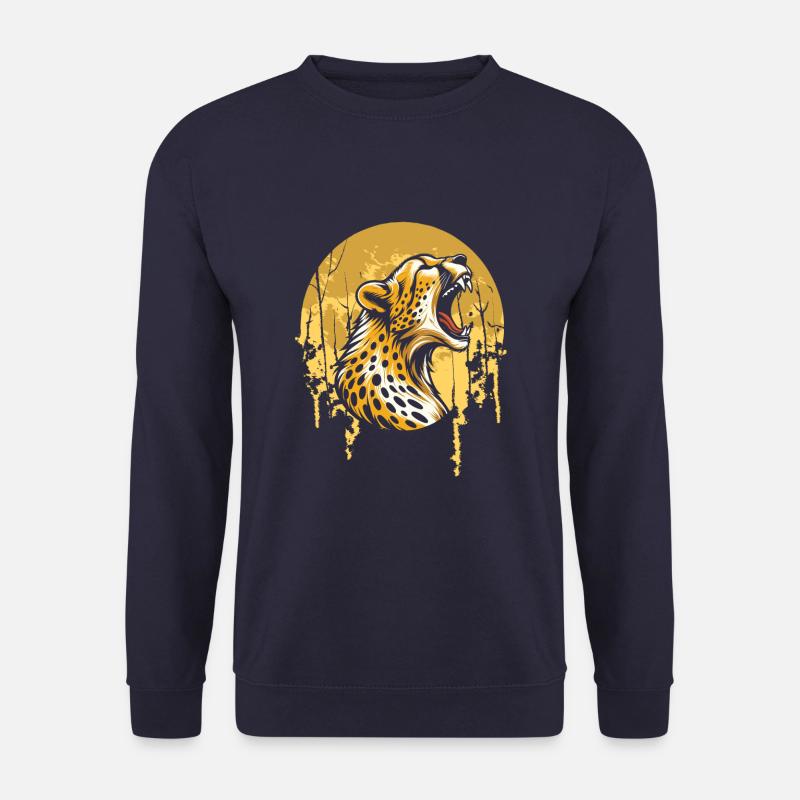 Gepard Moon Howling - Unisex Pullover - Navy