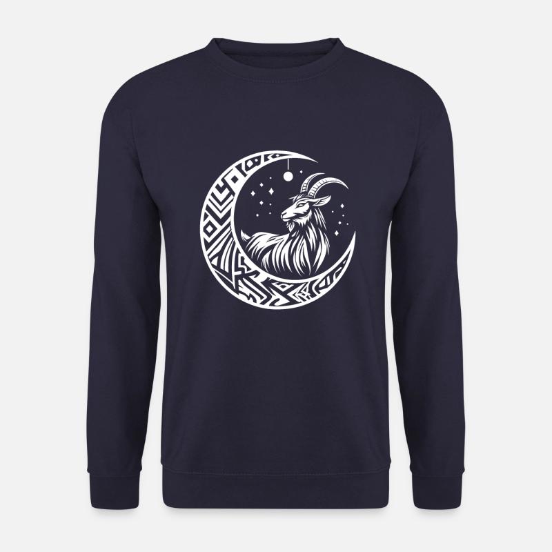 Goat Tribal Moon Phases - Unisex Sweatshirt - navy