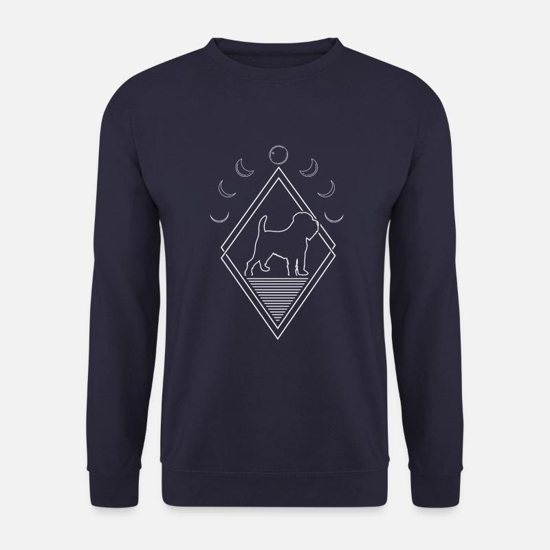 Brussels Griffon Moon Phases - Unisex Sweatshirt - navy