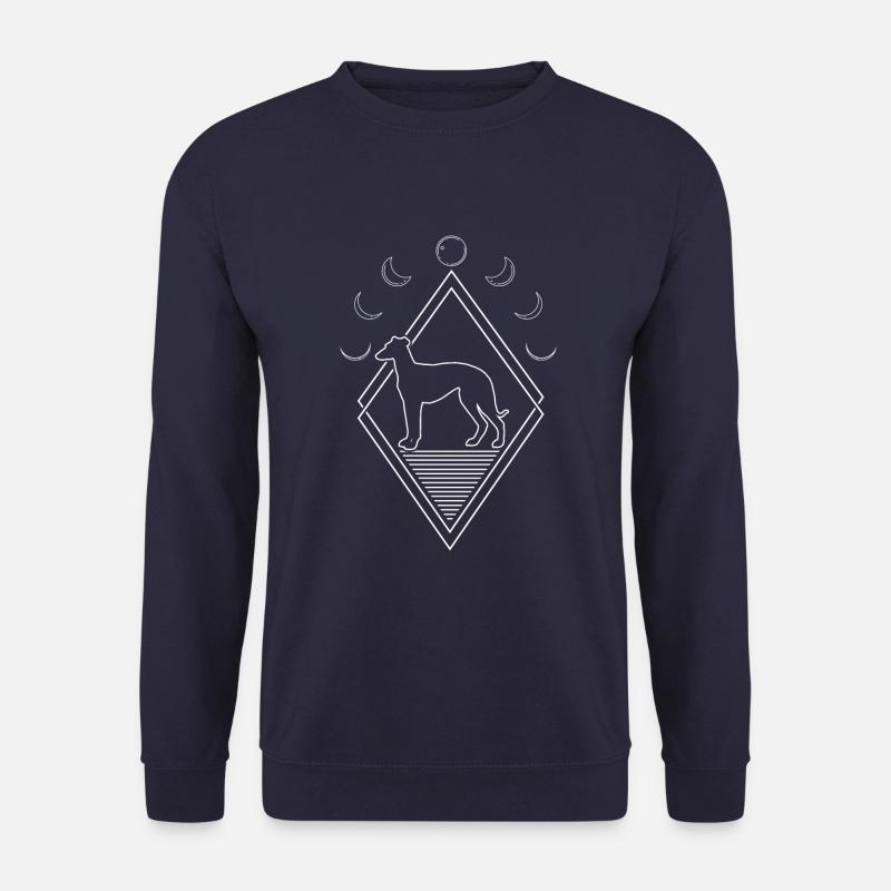 Greyhound Windhund Moon Phases - Unisex Pullover - Navy