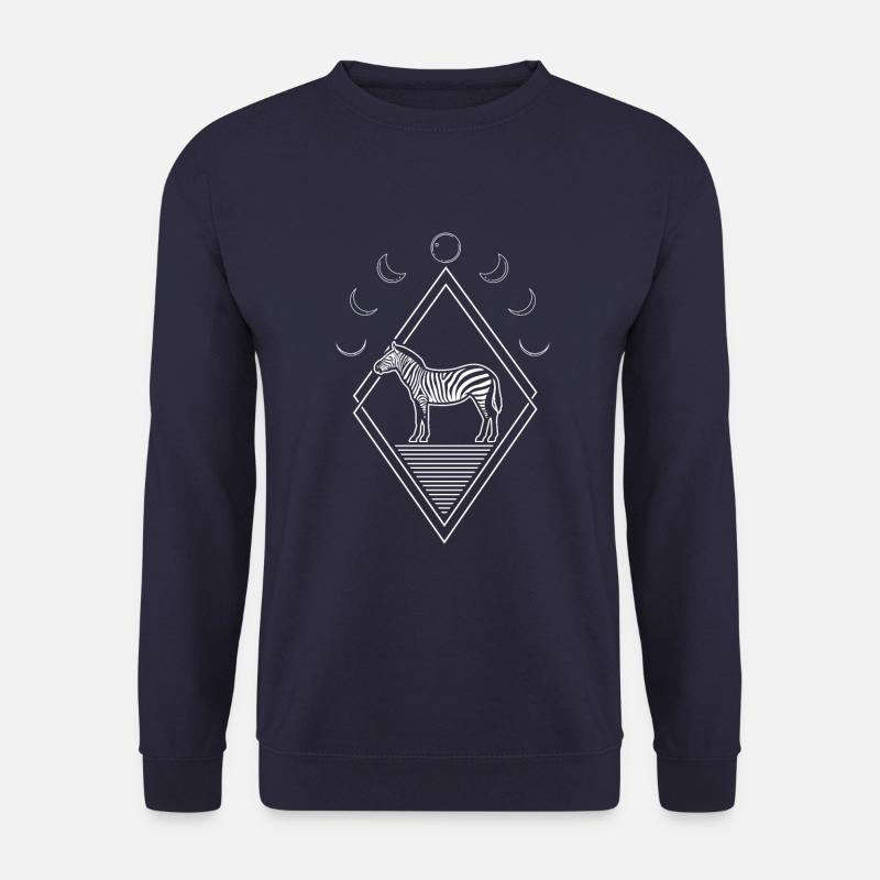 Zebra Moon Phases - Unisex Sweatshirt - navy