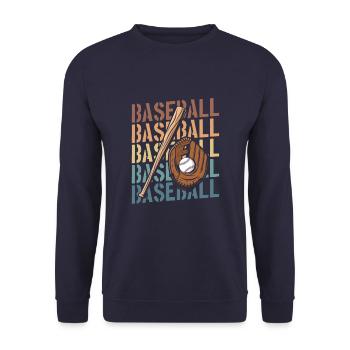 Base-ball - Sweat-shirt Unisexe - marine - Devant - Alina (178cm) & Michal (187cm)
