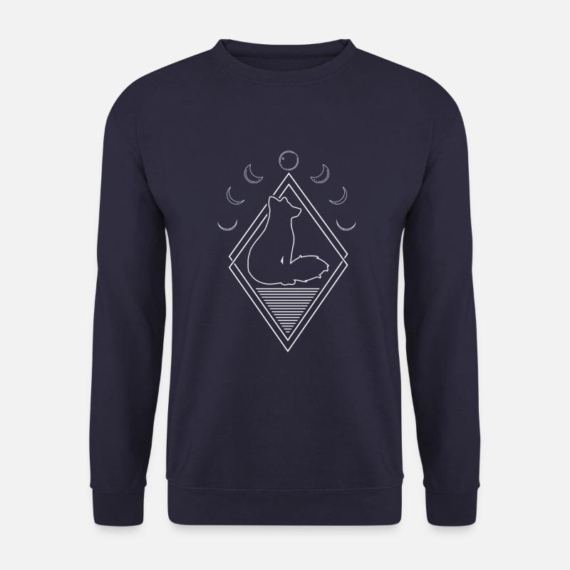 Fuchs Moon Phases - Unisex Pullover - Navy