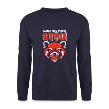 Panda roux, taisez-vous, s’il vous plaît, taisez-vous - Sweat-shirt Unisexe - marine - Devant - Alina (178cm) & Michal (187cm)