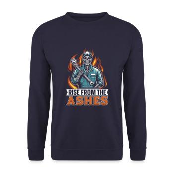 Screwdriver Tuning Tuner Skeleton - Unisex Sweatshirt - navy - Front - Alina (178cm) & Michal (187cm)