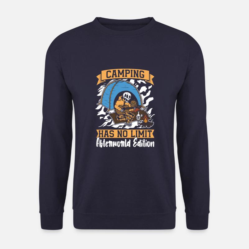 Tent Camping Camping Skeleton - Unisex Sweatshirt - navy