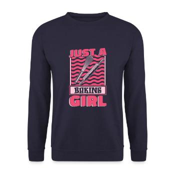 Boulangerie Boulangerie Juste Une Pâtissière - Sweat-shirt Unisexe - marine - Devant - Alina (178cm) & Michal (187cm)