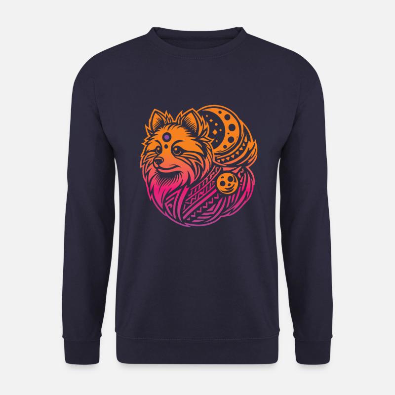 Pomeranian Stammes Moon Phases - Unisex Pullover - Navy