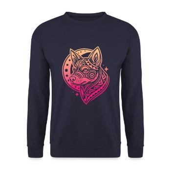 Australischer Rinderhund Stammes Moon Phases - Unisex Pullover - Navy - Vorne - Alina (178cm) & Michal (187cm)
