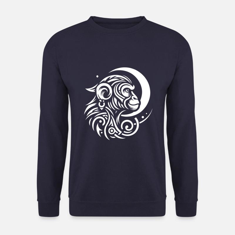 Monkey Tribal Moon Phases - Unisex Sweatshirt - navy