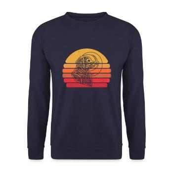Phases de la lune tribale du Labrador - Sweat-shirt Unisexe - marine - Devant - Alina (178cm) & Michal (187cm)