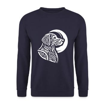 Phases de la lune tribale du Labrador - Sweat-shirt Unisexe - marine - Devant - Alina (178cm) & Michal (187cm)