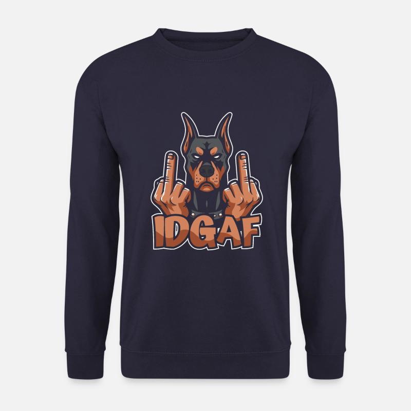 Doberman Idgaf - Unisex Sweatshirt - navy