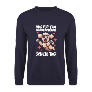 Poodle Beautiful Day - Unisex Sweatshirt - navy - Front - Alina (178cm) & Michal (187cm)