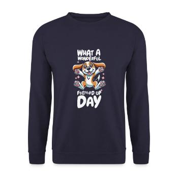 Journée de beagle foutu en l’air - Sweat-shirt Unisexe - marine - Devant - Alina (178cm) & Michal (187cm)