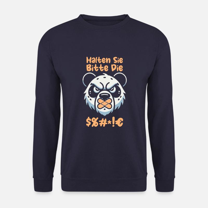 Großer Panda Pandabär - Unisex Pullover - Navy