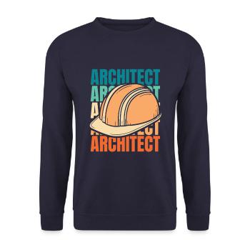 Architecte Architecture - Sweat-shirt Unisexe - marine - Devant - Alina (178cm) & Michal (187cm)