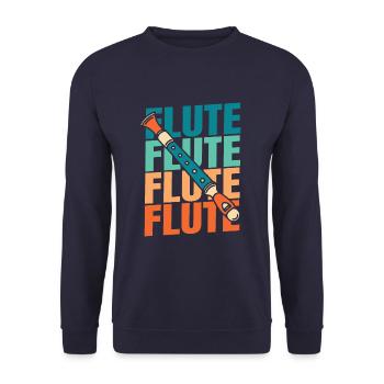 Flute player - Unisex Sweatshirt - navy - Front - Alina (178cm) & Michal (187cm)