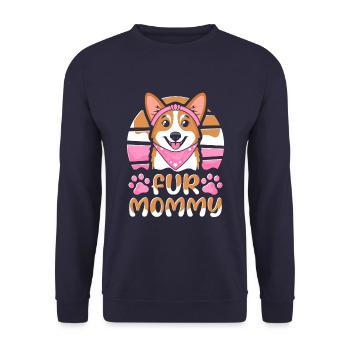 Corgi Maman Chien Maman Pour Maman - Sweat-shirt Unisexe - marine - Devant - Alina (178cm) & Michal (187cm)