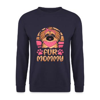 Maman pékinoise chien maman pour maman - Sweat-shirt Unisexe - marine - Devant - Alina (178cm) & Michal (187cm)