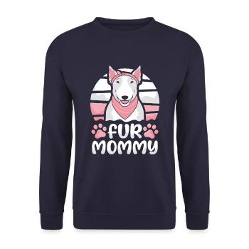 Bull Terrier Mom Dog Mom For Mommy - Unisex Sweatshirt - navy - Front - Alina (178cm) & Michal (187cm)