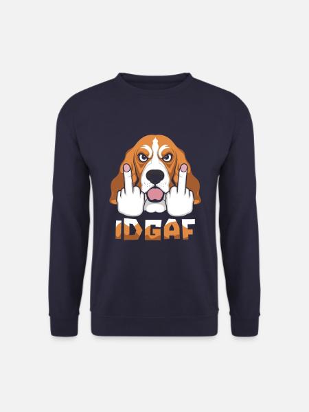 Bassett Dog Idgaf - Unisex Sweatshirt - navy