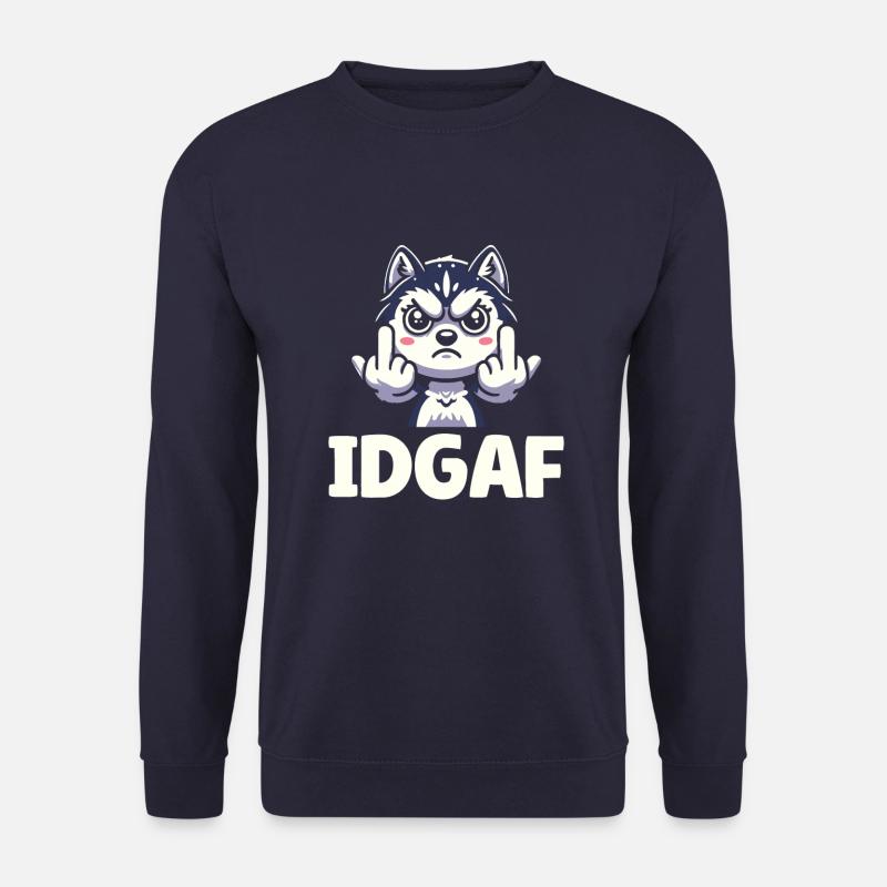 Siberian Husky Idgaf - Unisex Pullover - Navy