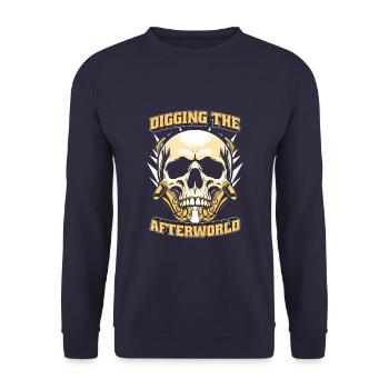 Saxophone Saxophone Skull - Unisex Sweatshirt - navy - Front - Alina (178cm) & Michal (187cm)