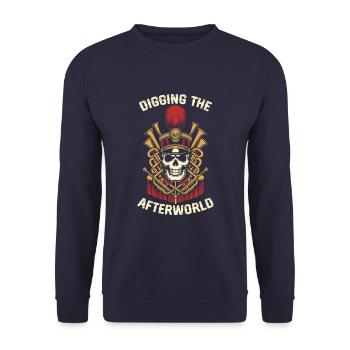 Fan Driving Procession Spielmannszug Skull - Unisex Sweatshirt - navy - Front - Alina (178cm) & Michal (187cm)