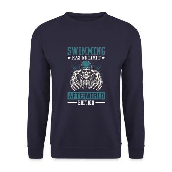 flotteur de natation squelette - Sweat-shirt Unisexe - marine - Devant - Alina (178cm) & Michal (187cm)