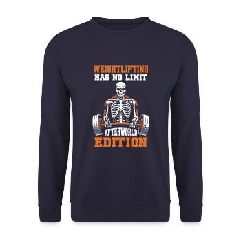 Haltérophilie Haltérophilie Squelette - Sweat-shirt Unisexe - marine - Devant - Alina (178cm) & Michal (187cm)