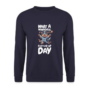 Australian Cattle Dog Fucked Up Day - Sweat-shirt Unisexe - marine - Devant - Alina (178cm) & Michal (187cm)