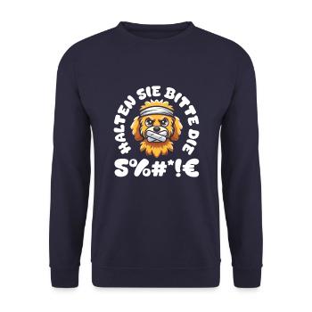 Golden Doodle Please Shut Up - Unisex Sweatshirt - navy - Front - Alina (178cm) & Michal (187cm)