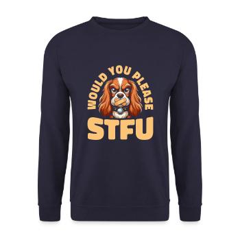 Cocker Spaniel, tais-toi, s’il te plaît, tais-toi - Sweat-shirt Unisexe - marine - Devant - Alina (178cm) & Michal (187cm)