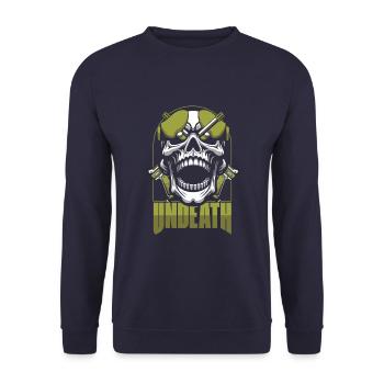 Paintball Crâne Mort-Mort - Sweat-shirt Unisexe - marine - Devant - Alina (178cm) & Michal (187cm)